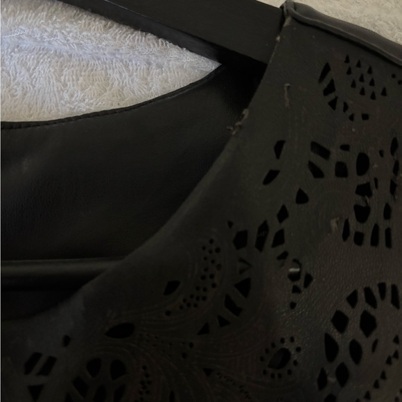 BLACK FAUX LEATHER DRESS - Picture 10 of 10